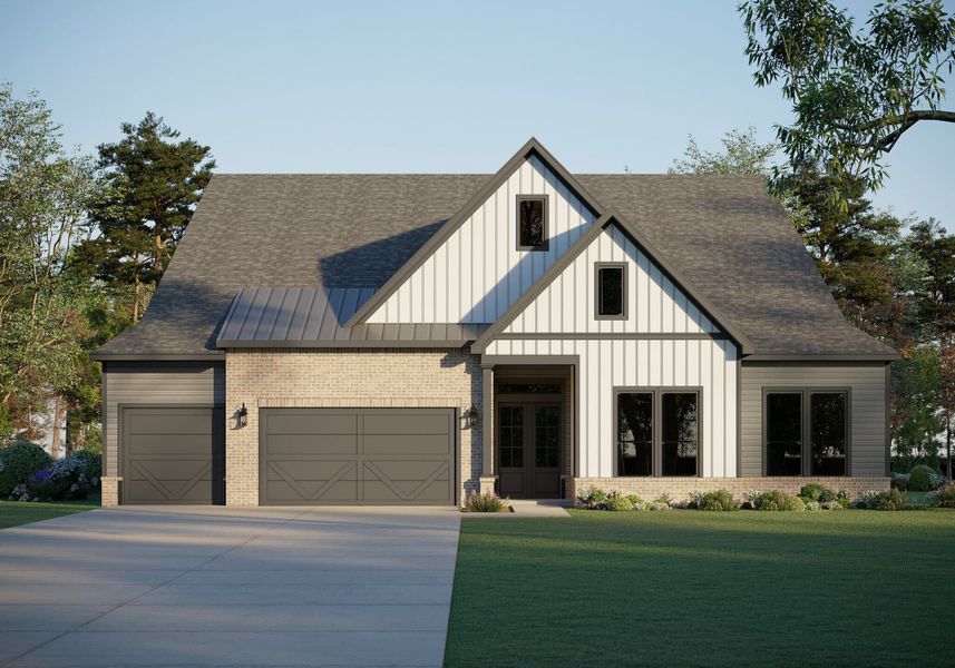 Representative exterior photo of a completed home built from the Nelson 6141 by GFO Home in Highland Crossing, Celina, TX (Image 4).
