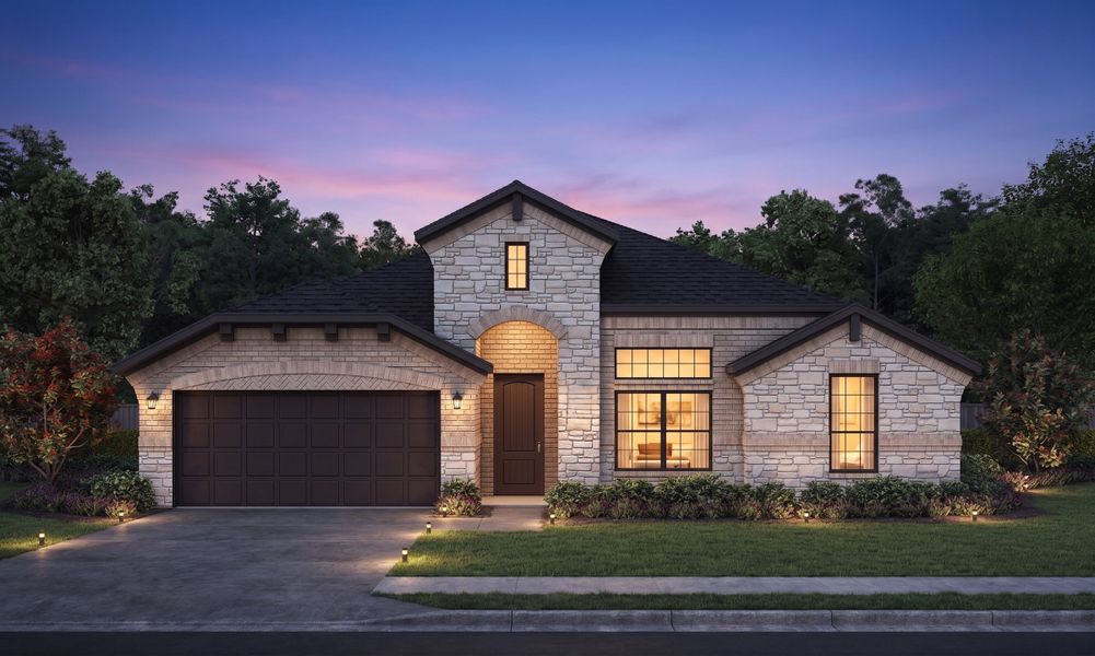 Front exterior of a new home in Forest Ridge Estates, Greenville, TX, highlighting curb appeal (Image 2). Front exterior of a new home in Forest Ridge Estates, Greenville, TX, highlighting curb appeal (Image 2).