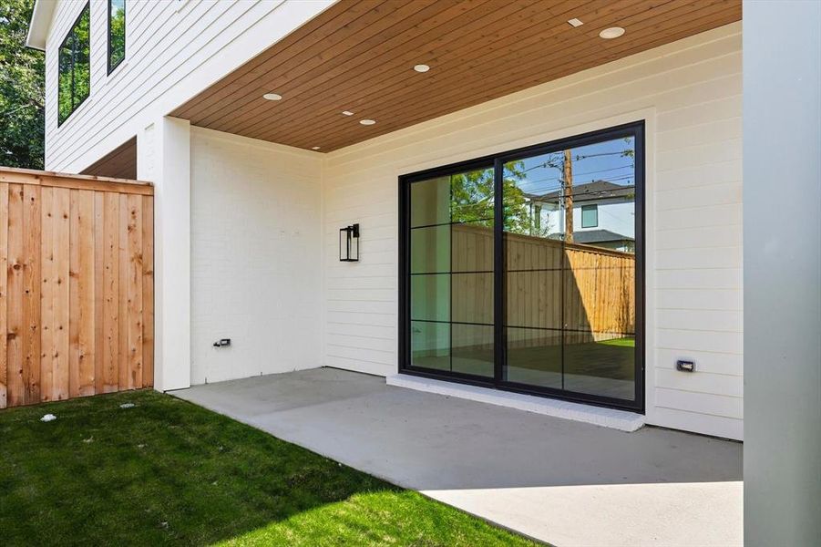 Property entrance with a patio area Property entrance with a patio area