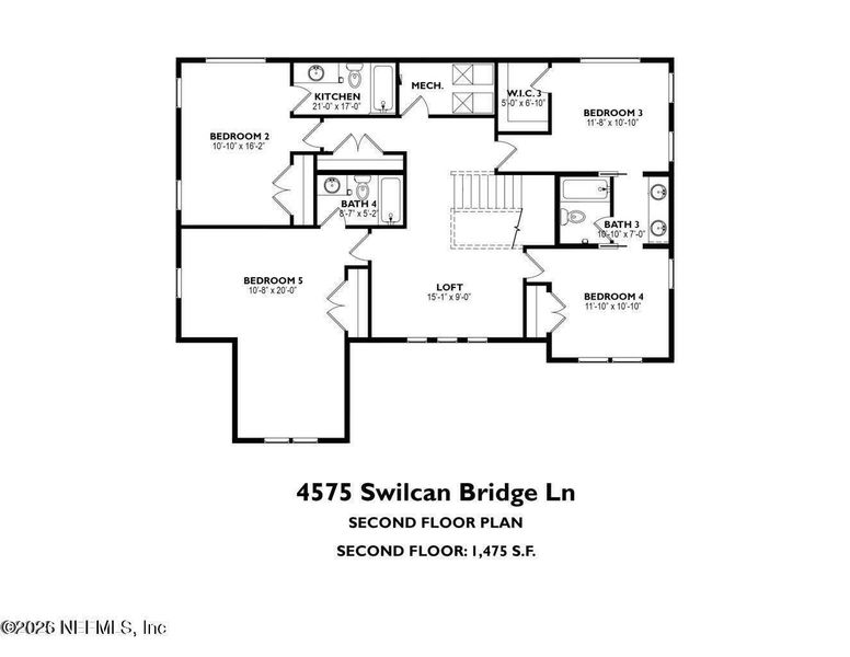 2D floor plan layout of this home in , Jacksonville, FL (Image 5).