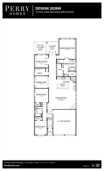 2D floor plan layout of this home in The Highlands, Porter, TX (Image 5).
