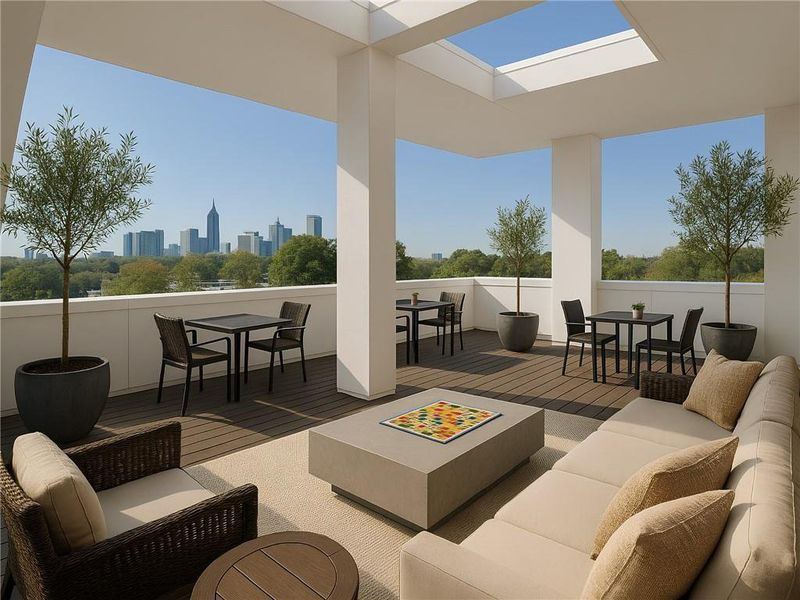 Exterior details and patio area of a home in , Atlanta (Image 21).