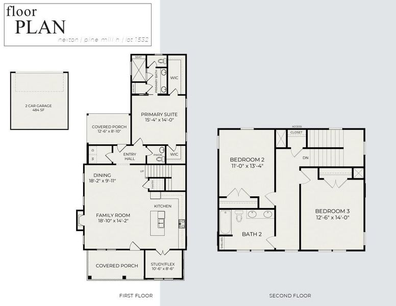 2D floor plan layout of this home in , Summerville, SC (Image 3).