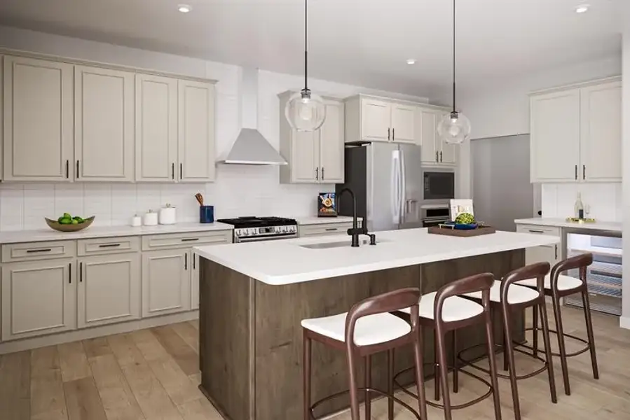 Representative furnished interior of a home built from the Harrington Bay by Ryan Homes in Kelton, Charlotte (Image 3).