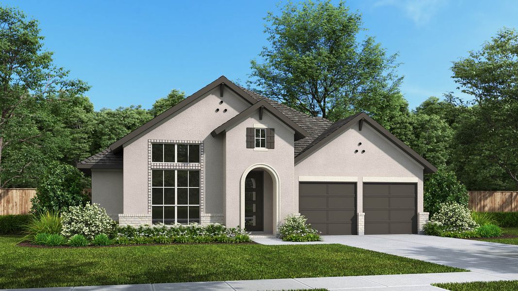 Representative exterior photo of a completed home built from the 2737C by Perry Homes in COLTON, Todd Mission, TX (Image 9).
