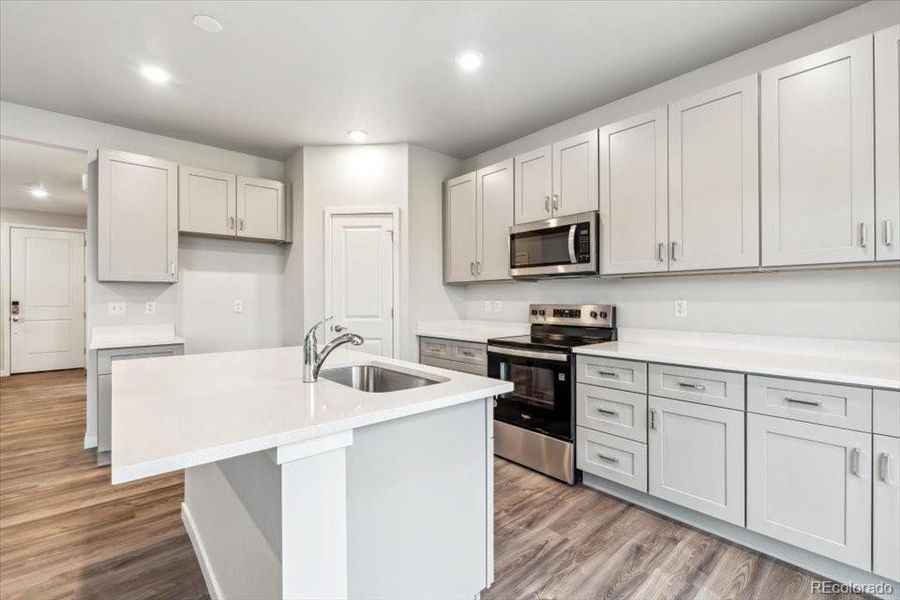 Furnished interior view inside a new home in The Haven II Collection  at Painted Prairie, Aurora (Image 5).