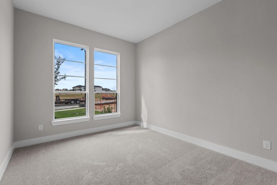 The light-filled study with a view of the street