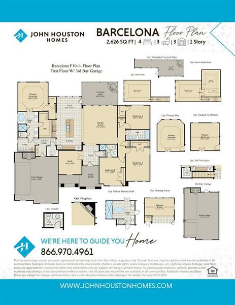 2D floor plan layout of this home in Hartson Estates - 1 Acre Lots, Midlothian, TX (Image 5).