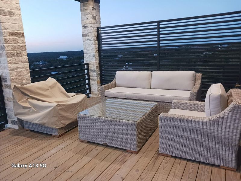 Exterior details and patio area of a home in , New Braunfels (Image 23).