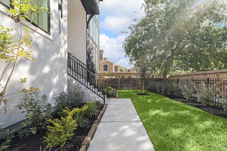Exterior details and patio area of a home in , Houston (Image 2). Exterior details and patio area of a home in , Houston (Image 2).