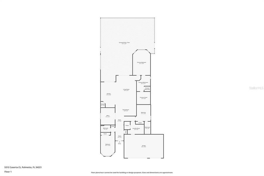 2D floor plan layout of this home in , Palmetto, FL (Image 5). 2D floor plan layout of this home in , Palmetto, FL (Image 5).