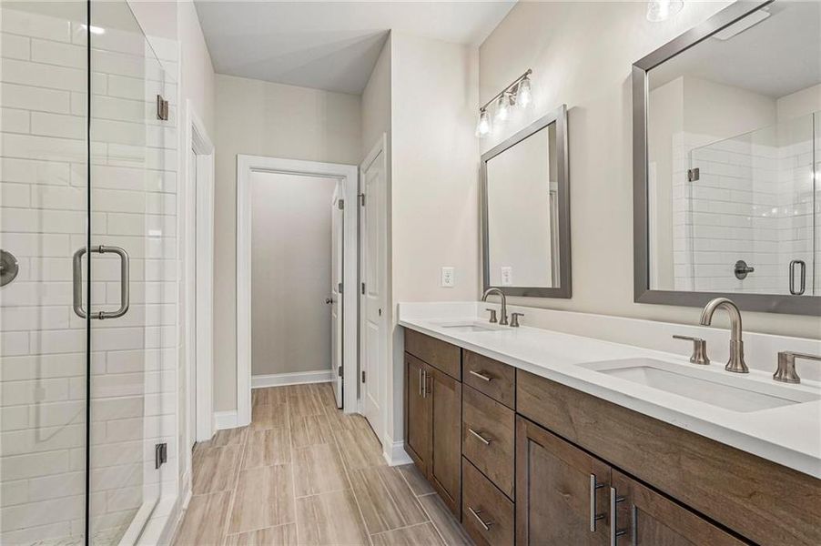 Furnished interior view inside a new home in Waterside Townhomes, Peachtree Corners (Image 12). Furnished interior view inside a new home in Waterside Townhomes, Peachtree Corners (Image 12).