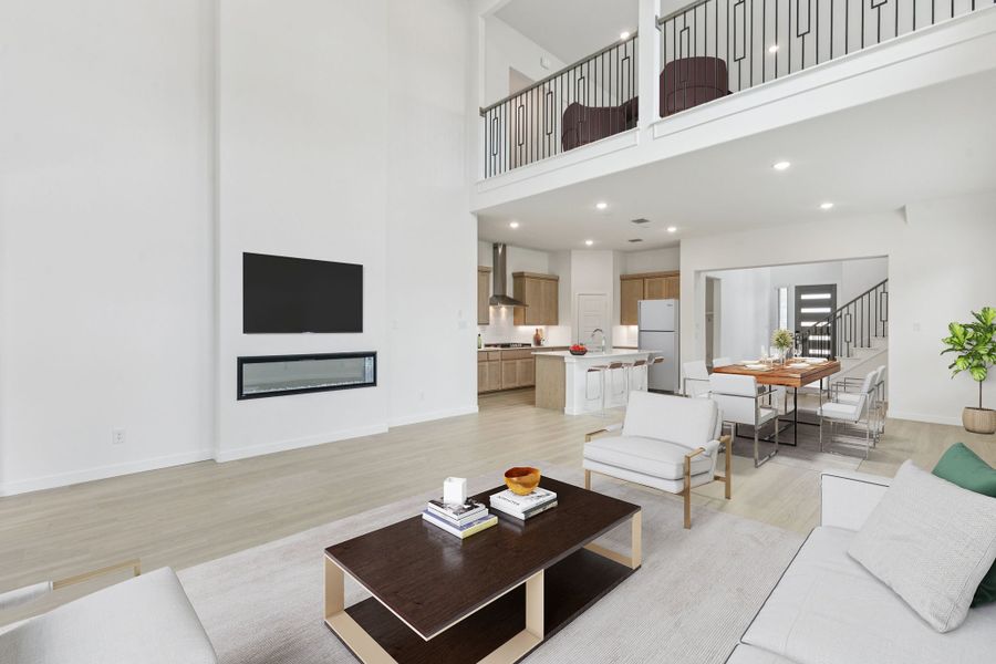 Open Floor Plan in the Da Vinci II home plan by Trophy Signature Homes – REPRESENTATIVE PHOTO