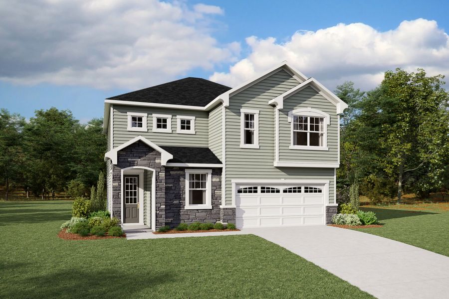 Representative exterior photo of a completed home built from the Redwood by Mattamy Homes in Grove At Gin Branch, Wendell, NC (Image 31).
