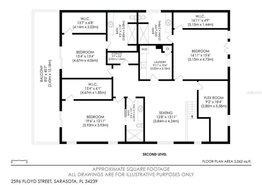 2D floor plan layout of this home in , Sarasota, FL (Image 4).