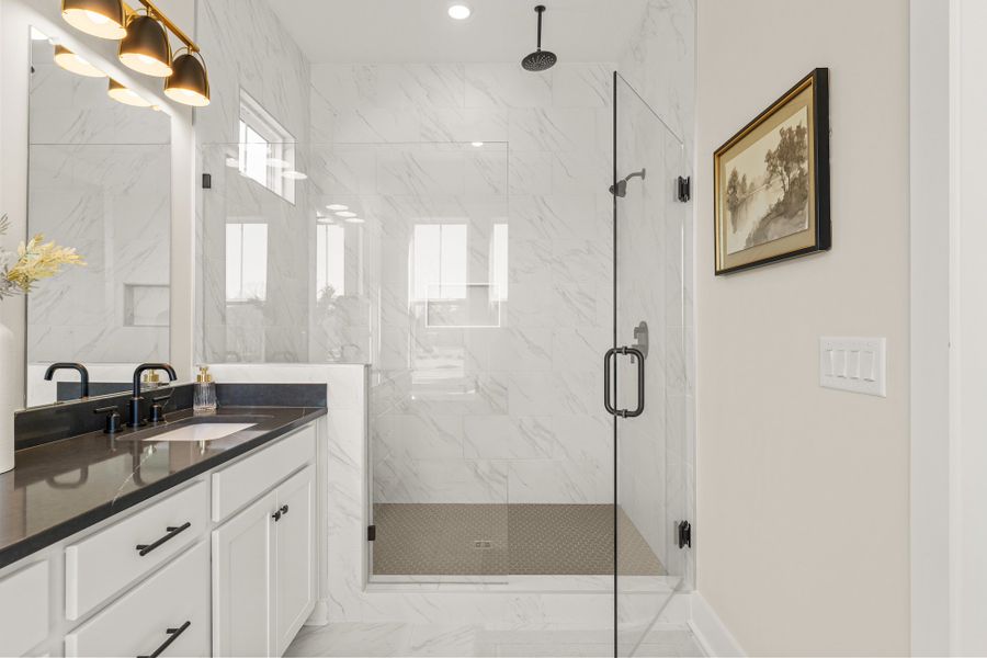 Representative furnished interior of a home built from the Emmy by Hunter Quinn Homes in Walker's Pointe, Anderson (Image 25).