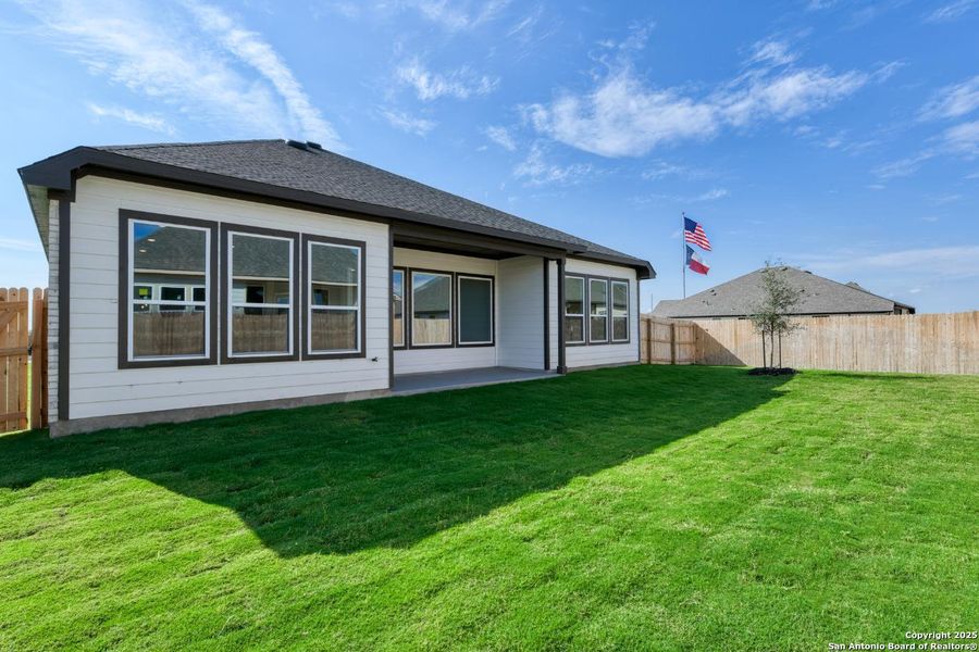Exterior details and patio area of a home in The Heritage at Saddlebrook Ranch 70's, Schertz (Image 3). Exterior details and patio area of a home in The Heritage at Saddlebrook Ranch 70's, Schertz (Image 3).