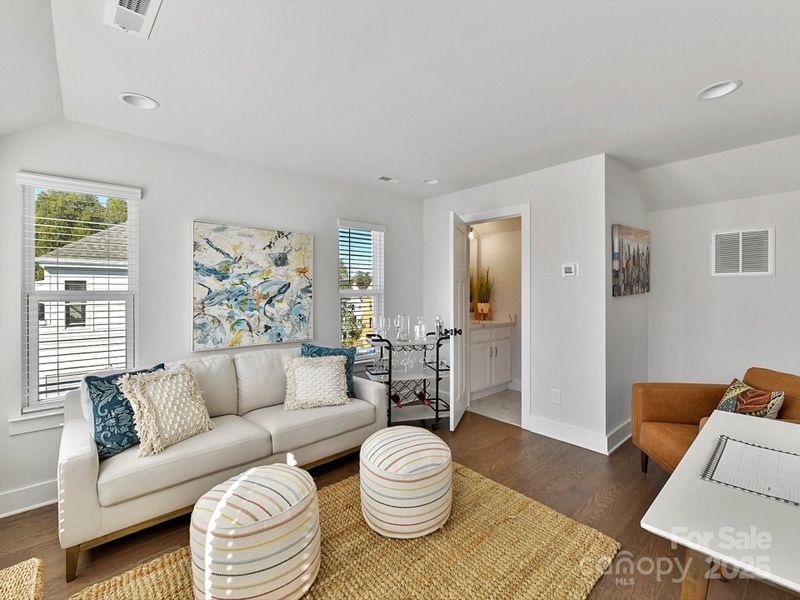 Furnished interior view inside a new home in LOSO Terraces, Charlotte (Image 10). Furnished interior view inside a new home in LOSO Terraces, Charlotte (Image 10).
