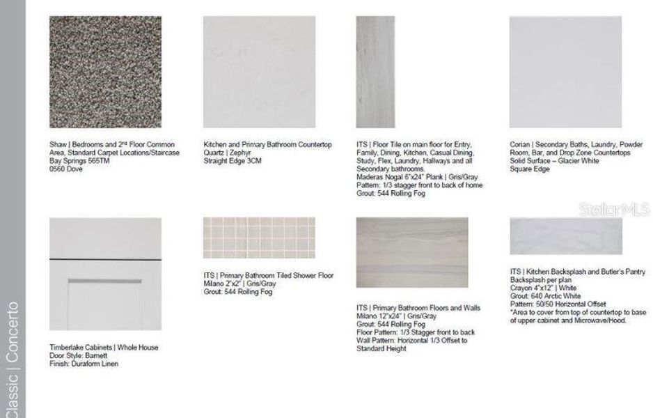 Design Selections ~ Home is under construction, selections are subject to change