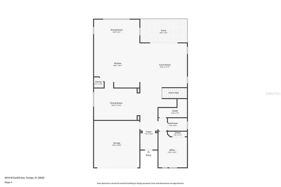 2D floor plan layout of this home in , Tampa, FL (Image 7).