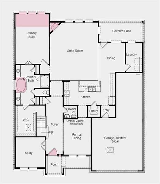 Structural options added include: extended primary suite, drop in tub in primary bath, corner fireplace.