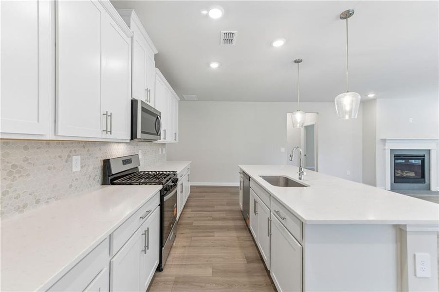 Furnished interior view inside a new home in Parkside at Grayson, Grayson (Image 12).
