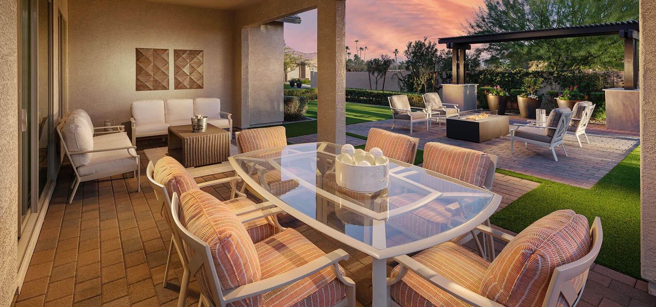 Representative exterior details of a home built from the Reva by Robson Resort Communities in Robson Ranch Arizona, Eloy (Image 4).