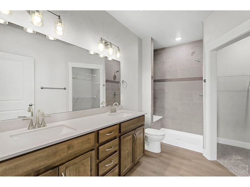 Furnished interior view inside a new home in Highlands at Fox Hill - The Flats, Longmont (Image 7).