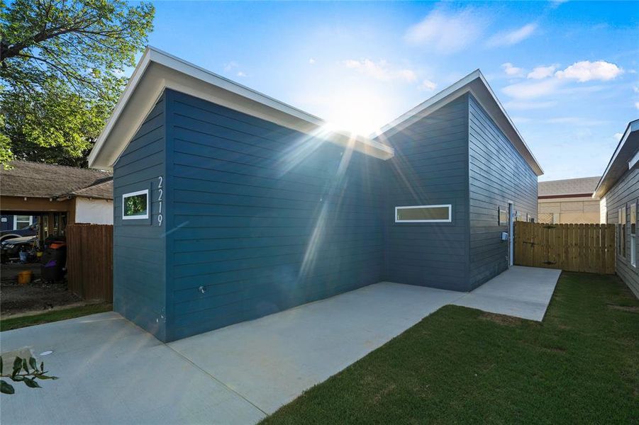 Exterior details and patio area of a home in , Dallas (Image 2). Exterior details and patio area of a home in , Dallas (Image 2).