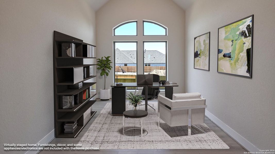 Furnished interior view inside a new home in Cibolo Valley Heights 65', Cibolo (Image 6).