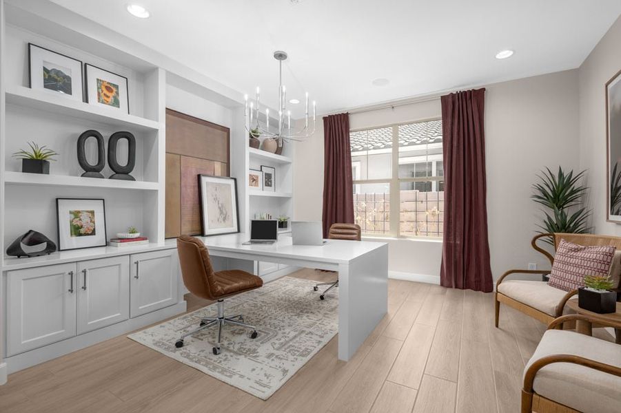 Furnished interior in a model home at Combs Ranch Journey Collection in San Tan Valley (Image 20). Furnished interior in a model home at Combs Ranch Journey Collection in San Tan Valley (Image 20).