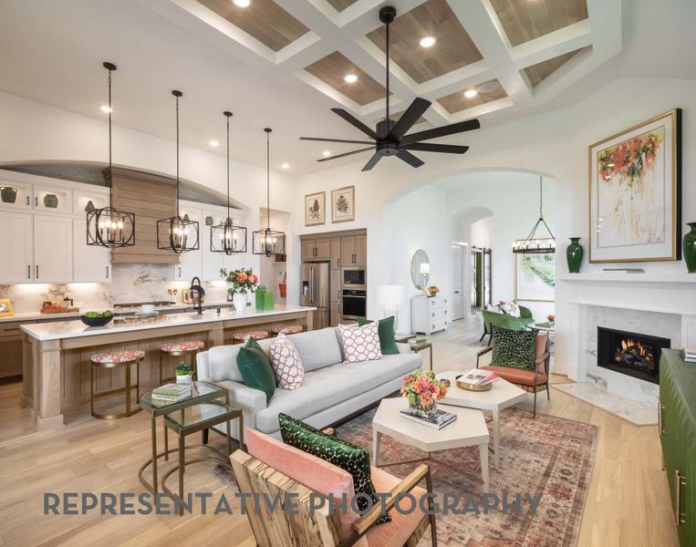 Furnished interior view inside a new home in Santa Rita Ranch, Liberty Hill (Image 17). Furnished interior view inside a new home in Santa Rita Ranch, Liberty Hill (Image 17).