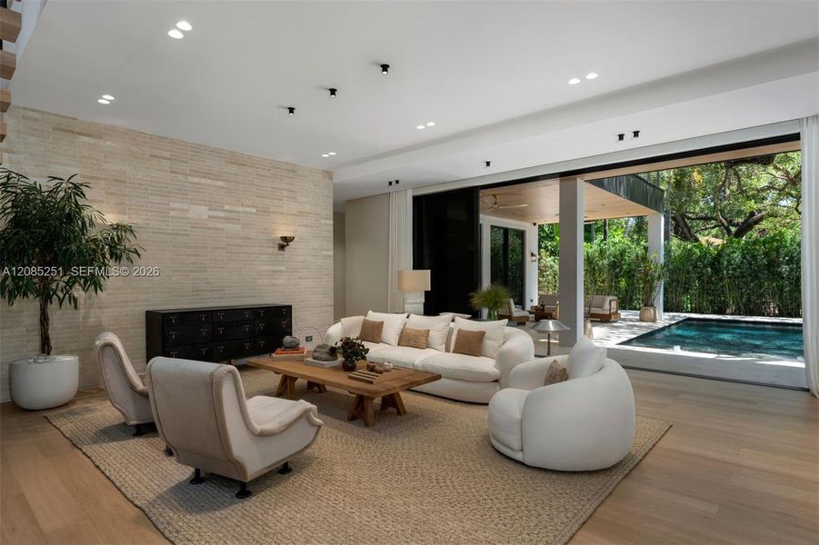 Furnished interior view inside a new home in , Coral Gables (Image 27). Furnished interior view inside a new home in , Coral Gables (Image 27).