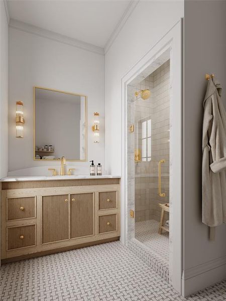 Furnished interior view inside a new home in , Highland Park (Image 14).