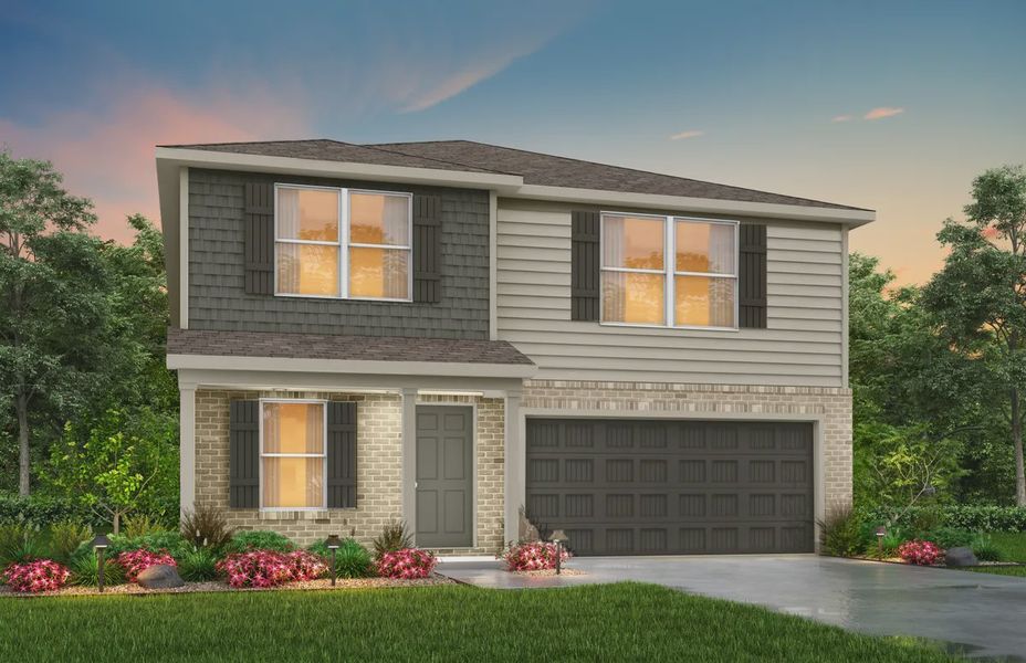 Representative exterior photo of a completed home built from the Adams by National HomeCorp in Villages of Mayfield, Cleburne, TX (Image 35). Representative exterior photo of a completed home built from the Adams by National HomeCorp in Villages of Mayfield, Cleburne, TX (Image 35).