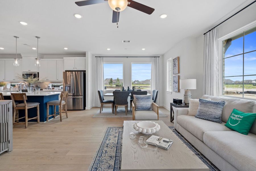 Furnished interior view inside a new home in Bridgeland, Cypress (Image 7). Furnished interior view inside a new home in Bridgeland, Cypress (Image 7).