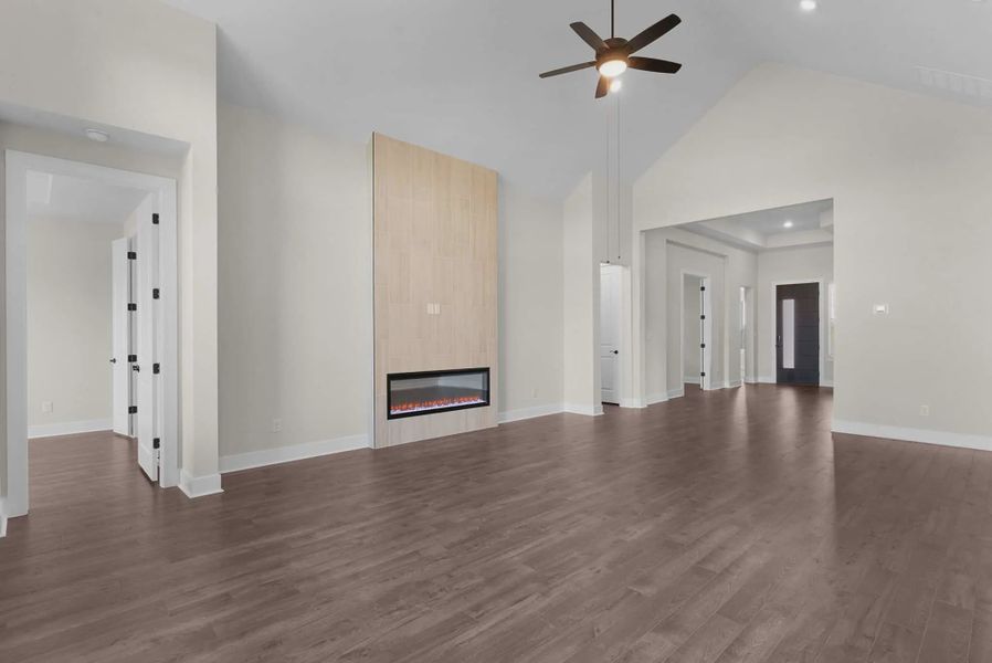 Representative unfurnished interior of a home built from the Brooks by Chesmar Homes in University Heights, McKinney (Image 28).