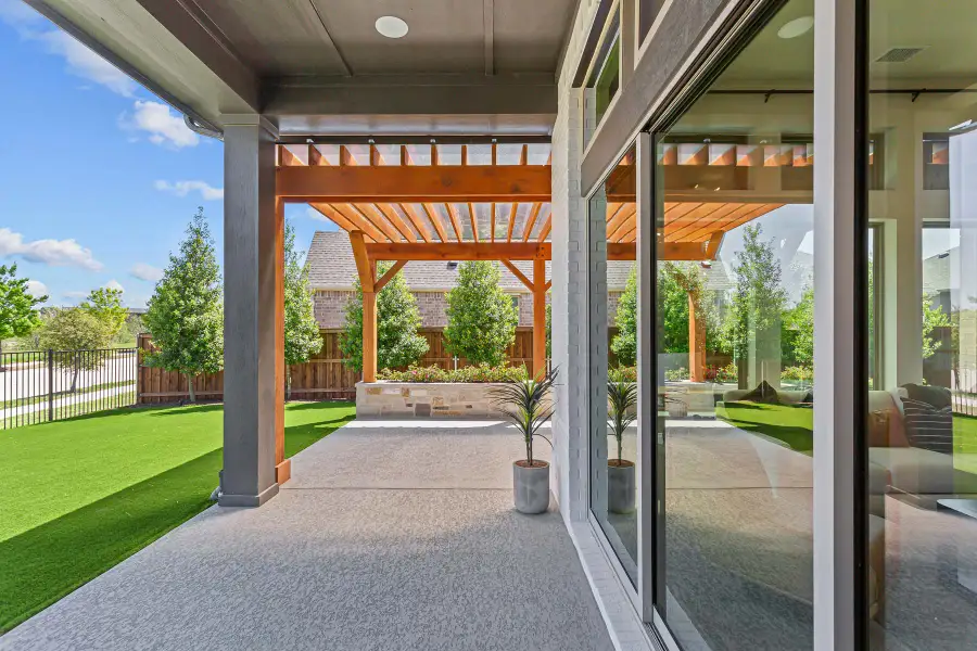 Representative exterior details of a home built from the The Lavender by David Weekley Homes in Lakes of River Trails, Richland Hills (Image 3). Representative exterior details of a home built from the The Lavender by David Weekley Homes in Lakes of River Trails, Richland Hills (Image 3).