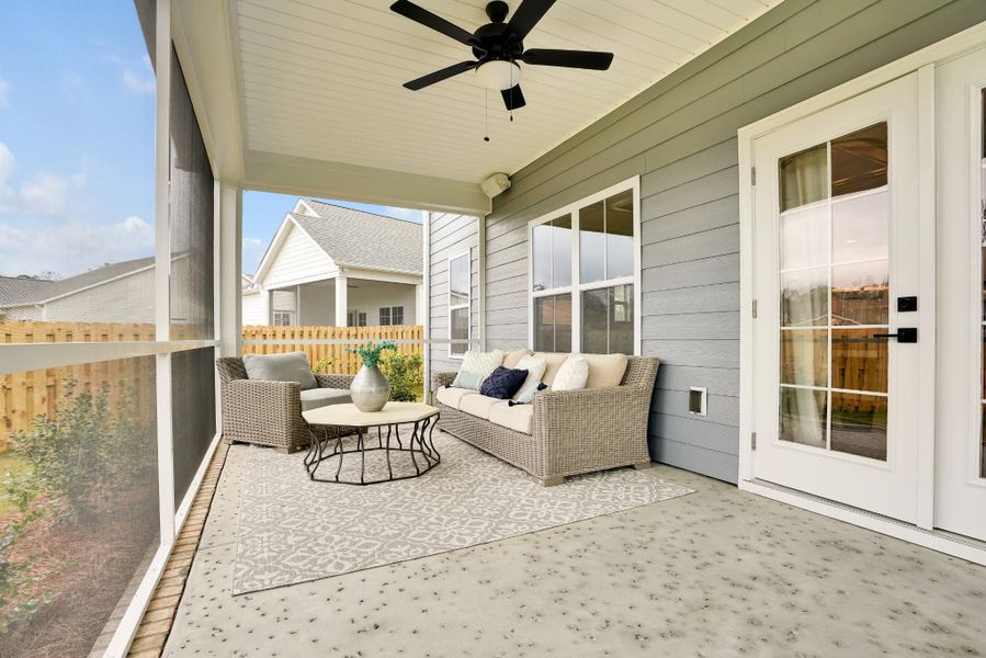 Representative exterior details of a home built from the Harrison by Bill Clark Homes in Sidbury Landing, Wilmington (Image 3).