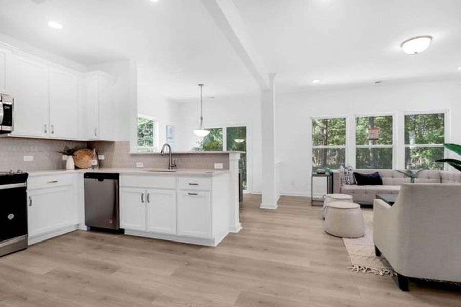 Representative furnished interior of a home built from the Kane by True Homes in Harpers Landing, Walkertown (Image 4).