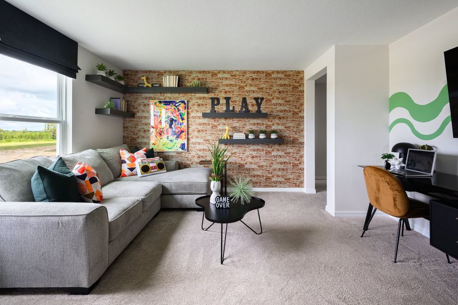 Furnished interior view inside a new home in Crosswinds, Haines City (Image 13).