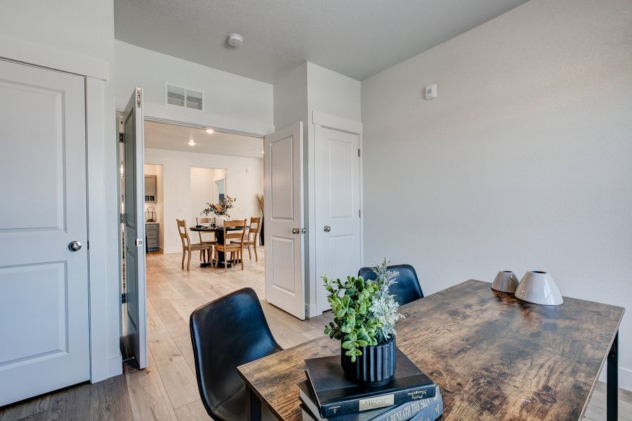 Representative furnished interior of a home built from the The Cambridge by Landmark Homes in The Lakes at Centerra, Loveland (Image 27).