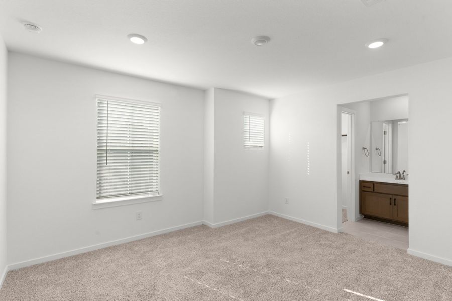 Representative unfurnished interior of a home built from the Ludo by Chesmar Homes in Deerbrooke Cottages, Leander (Image 10). Representative unfurnished interior of a home built from the Ludo by Chesmar Homes in Deerbrooke Cottages, Leander (Image 10).