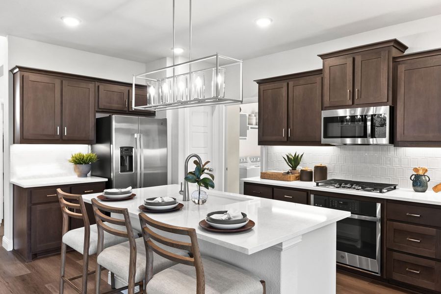 Representative furnished interior of a home built from the Highfield by Pacesetter Homes in La Terra at Uptown Celina, Celina (Image 8).