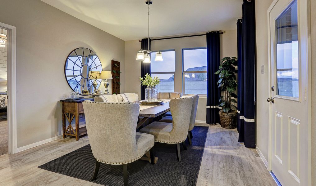 Dining area with access to backyard