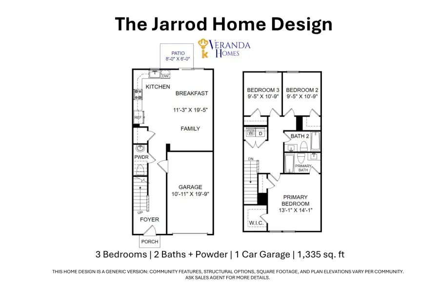 2D floor plan layout of this home in Cameron Ridge, Columbia, SC (Image 3).