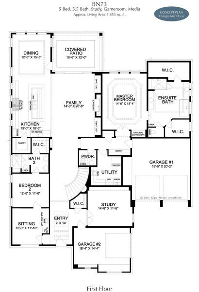 2D floor plan layout for the Glenwood by Landon Homes in Fields Reserve - 70's, Frisco, TX (Image 18). 2D floor plan layout for the Glenwood by Landon Homes in Fields Reserve - 70's, Frisco, TX (Image 18).