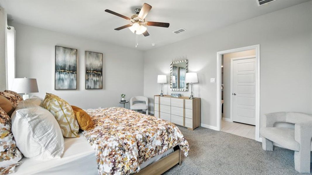 Furnished interior view inside a new home in Monarch at the Meadows, Denton (Image 18). Furnished interior view inside a new home in Monarch at the Meadows, Denton (Image 18).