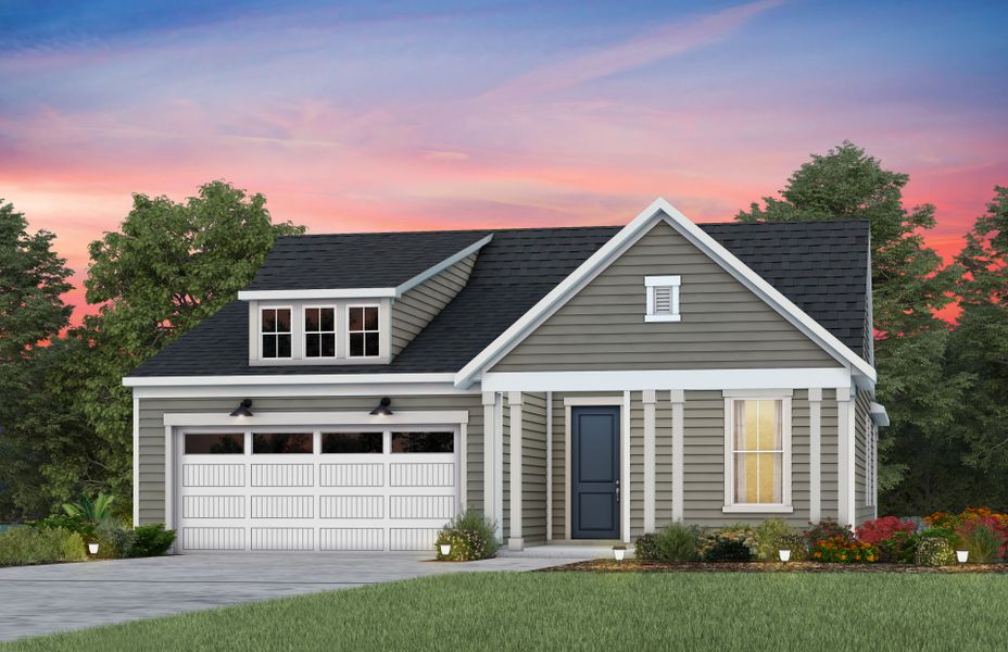 Front exterior of a new home in Forest Creek, Waxhaw, NC, highlighting curb appeal (Image 40).