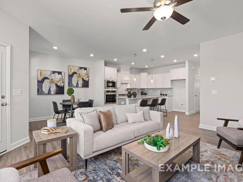 Furnished interior view inside a new home in Gregory Village Townhomes, Lillington (Image 5).